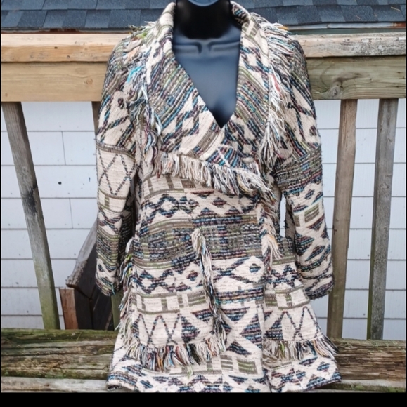 Boho Ladies cotton blend jacket size M/L - Picture 8 of 8